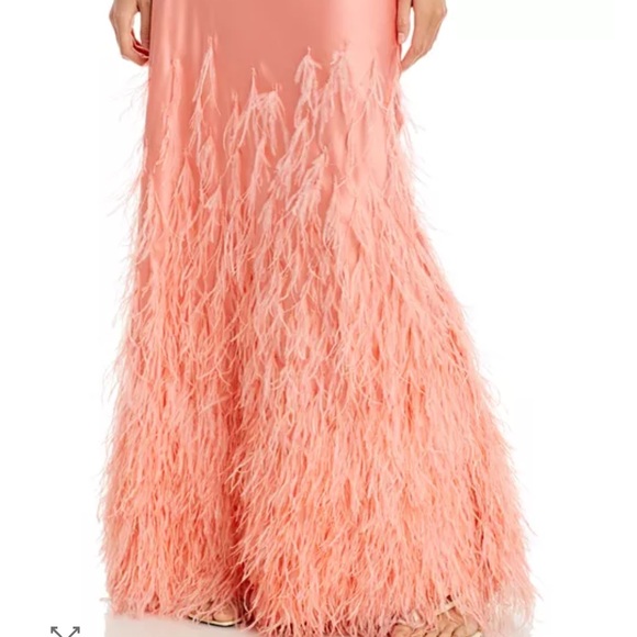 Cult Gaia Coral Backless Feathered Dress - Picture 6 of 6
